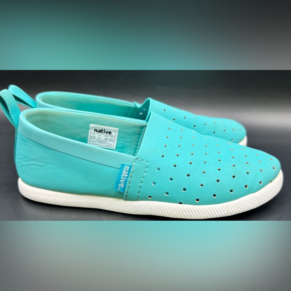 Native - Kids Aqua Blue Venice Boat Water Shoes, Size:C12 - Picture 2 of 8